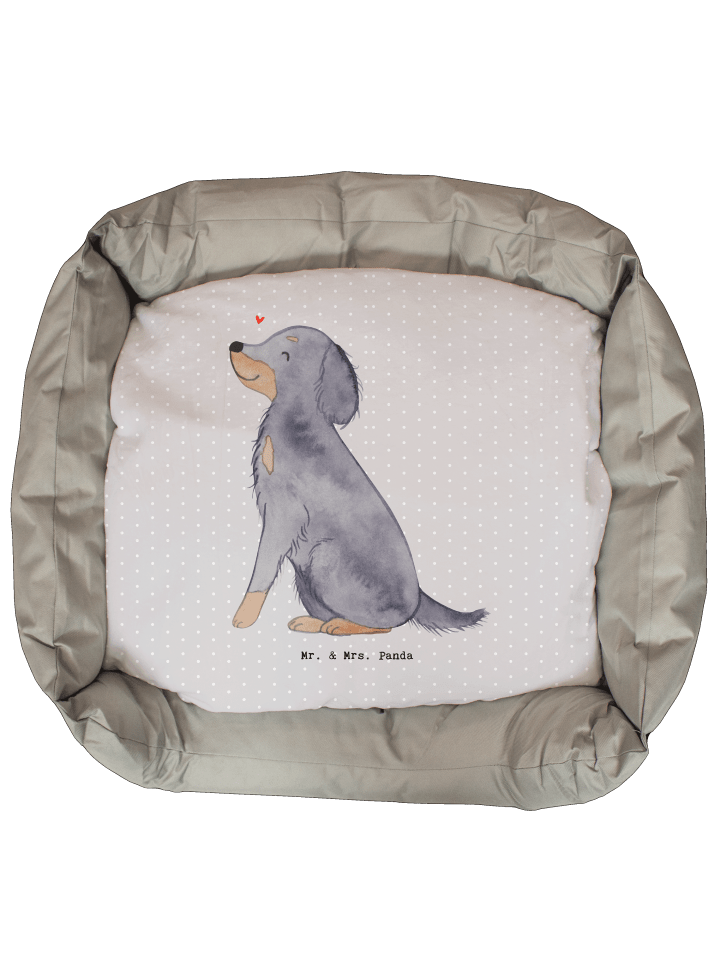 Hundesofa Gordon Setter Lebensretter ohne Spruch in Grau Pastell
