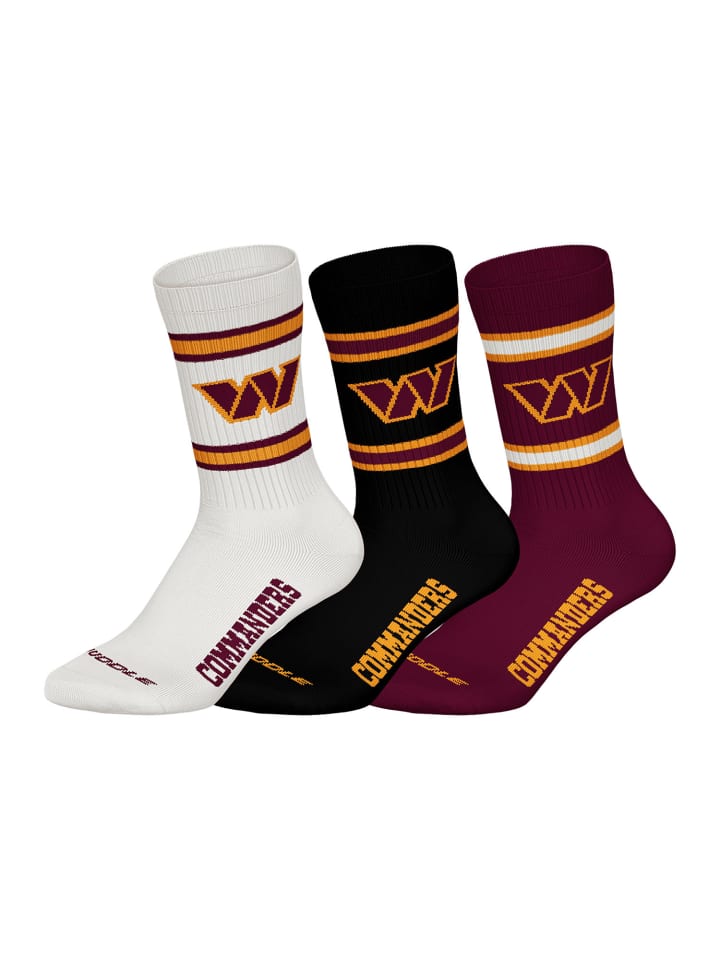 Freizeitsocken Washington Commanders in BUR/WHT/BLK