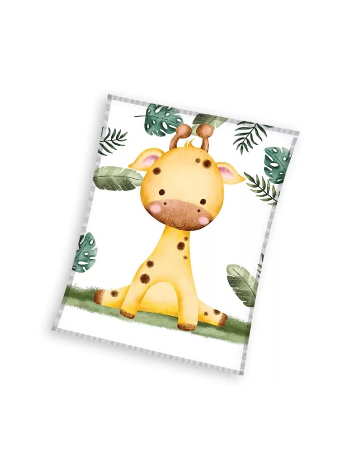 Giraffe Necky Koralle Fleece-Decke 110x140cm