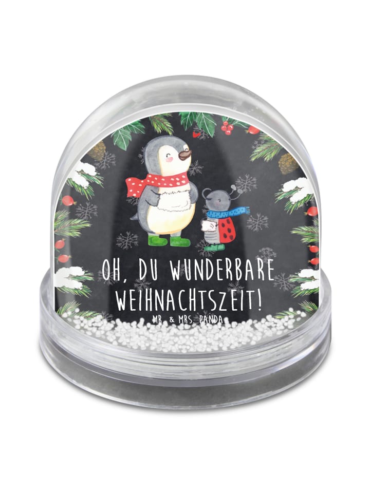 wasserkugel Smörle Winterzeit mit Spruch in Kreidetafel