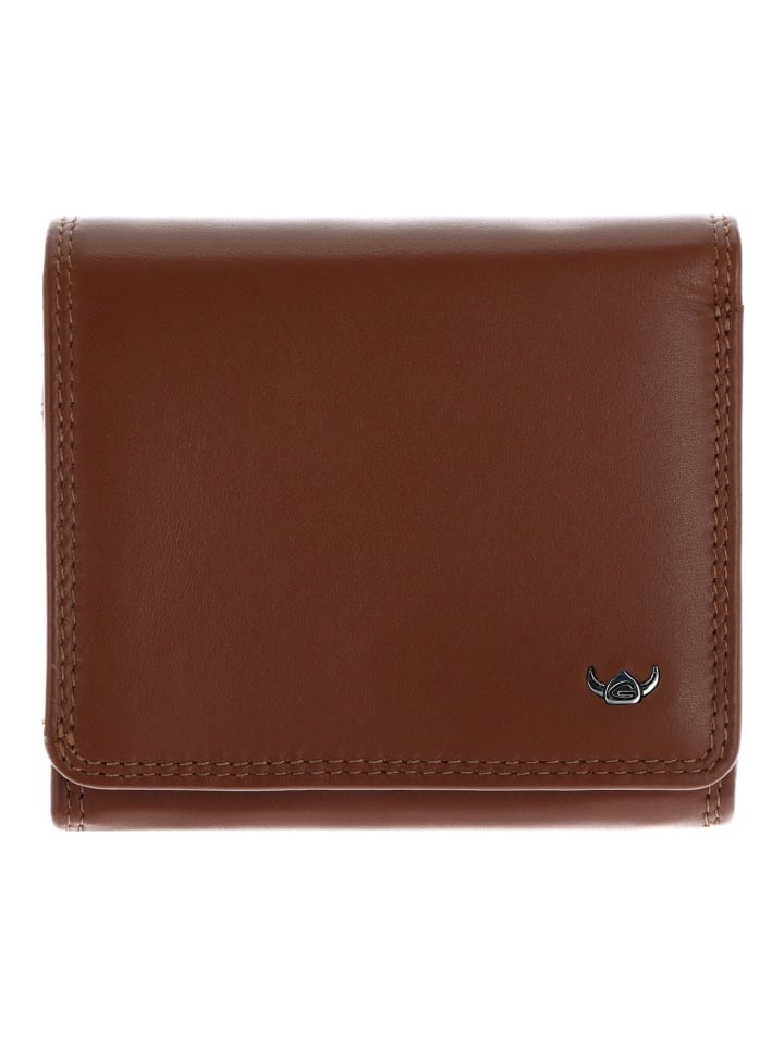 Polo Geldbörse RFID Schutz Leder 10 cm cognac