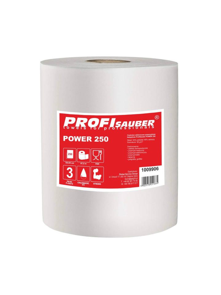 Saugfähiges Industriereinigungsvlies - POWER 250 in Weiß