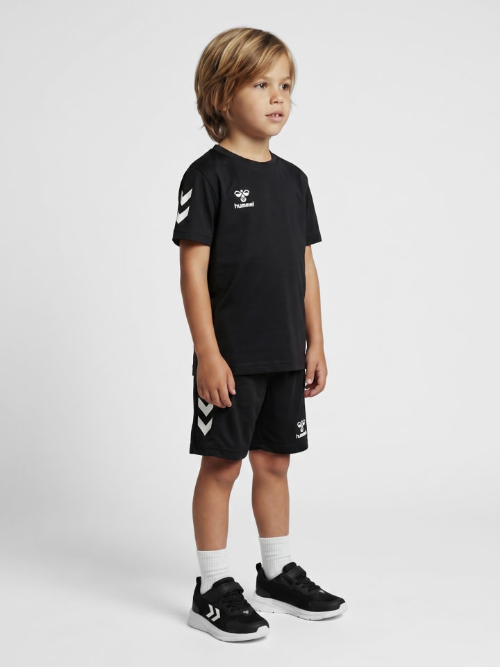 Verstellbare Taille Kurze Hose Anzug Hmllogo Kinder in BLACK