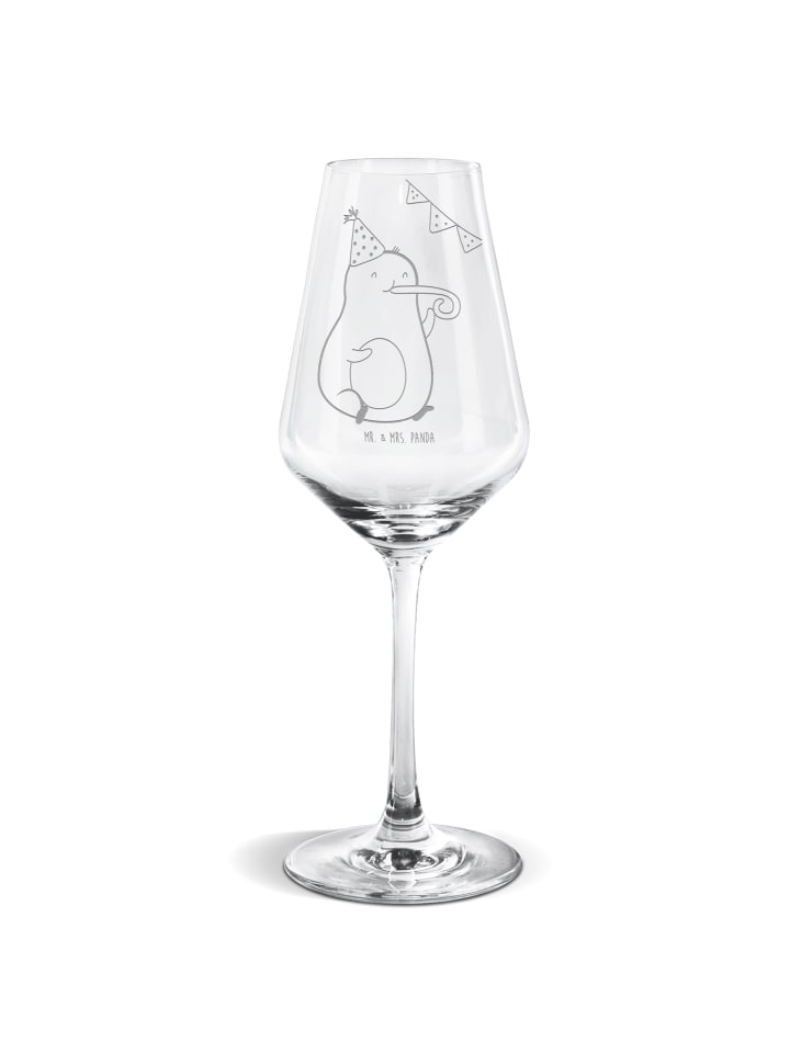 Weinglas Avocado Party ohne Spruch in Transparent