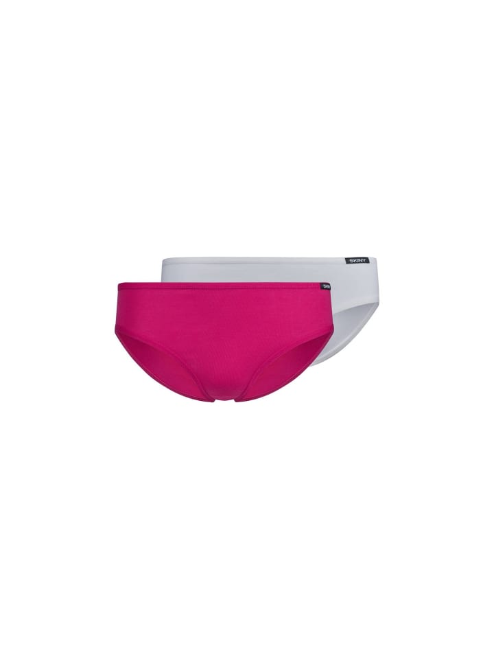 Slip 2er Pack in Pink/Weiß