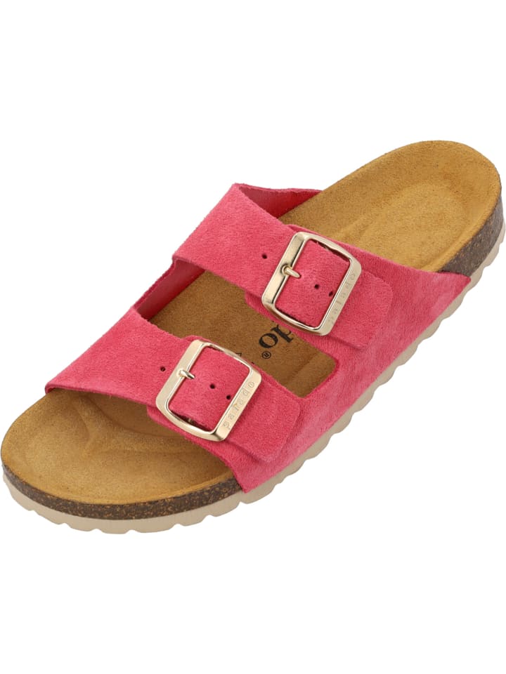 Pantoletten Korfu Suede Premium Leather in Pink