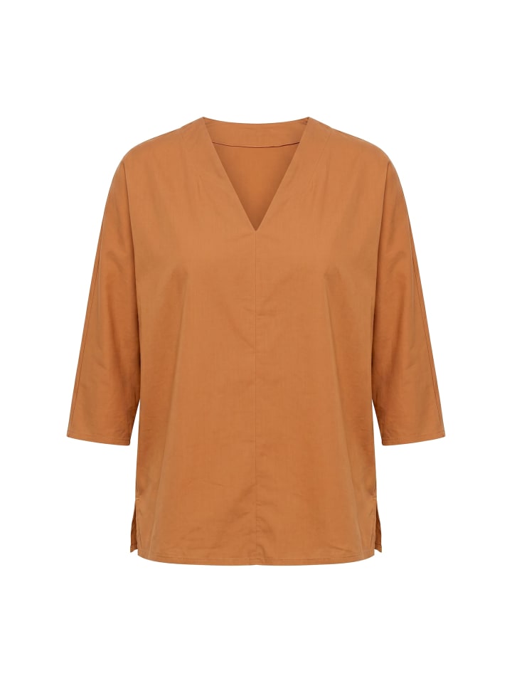 Bluse in cognac