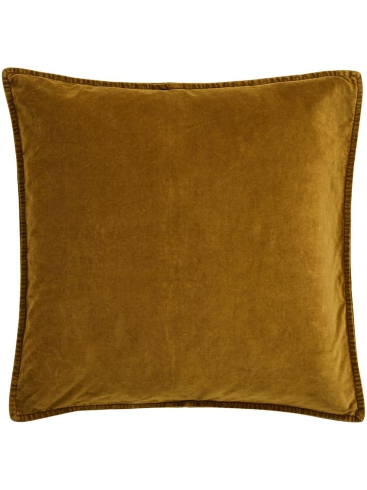 Kissenbezug Velour quadratisch in ochre green