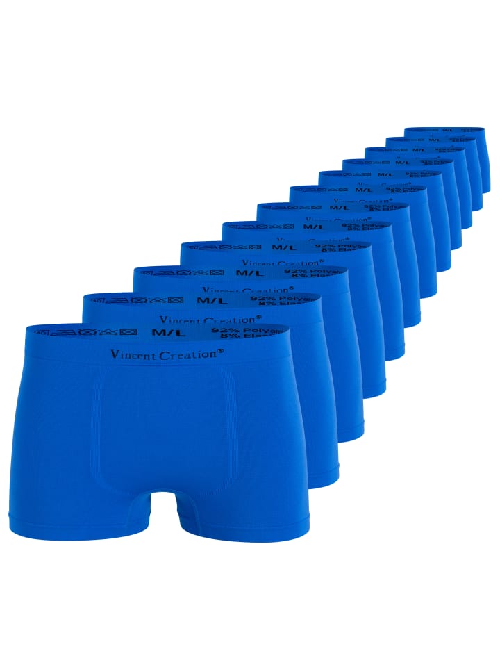 Boxershorts 12er Pack, Microfaser - Seamless in blau