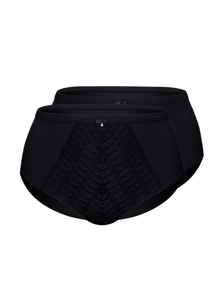 Taillenslip 2er Pack in black