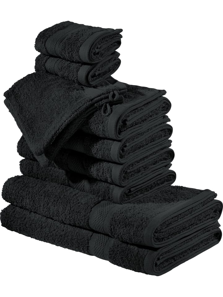 Frottier Frottier-Set 10-teilig Chicago in schwarz