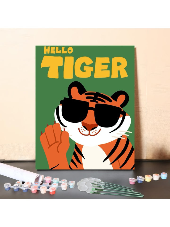 DIY Malen nach Zahlen Set-"Hello Tiger"