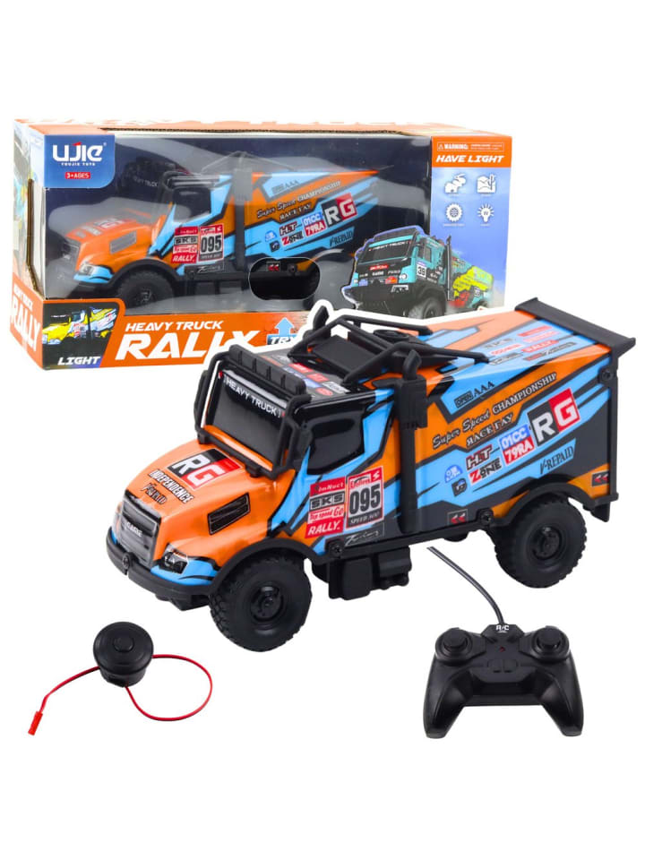 RC Truck Ferngesteuertes Auto mit beleuchteter Karosserie Orange