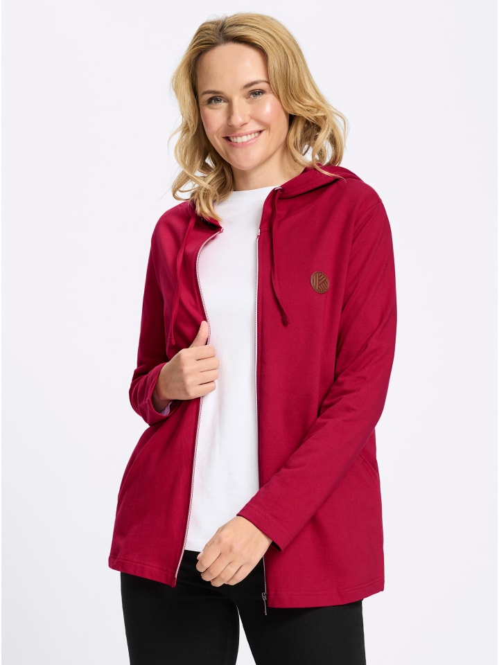 Sweatjacke in rot