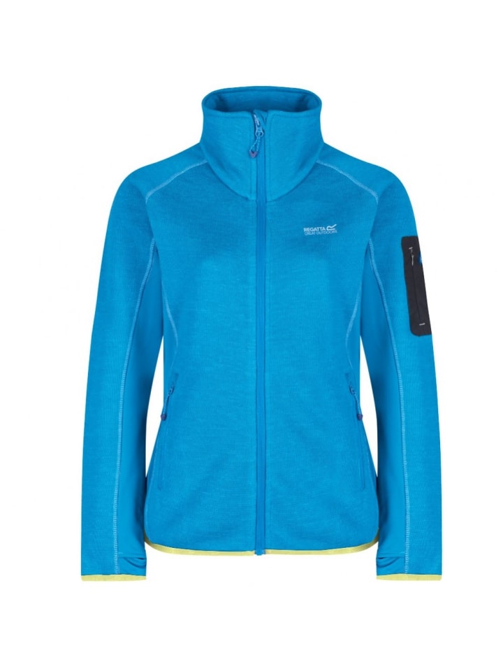 Strickfllece Jacke Laney III in blau
