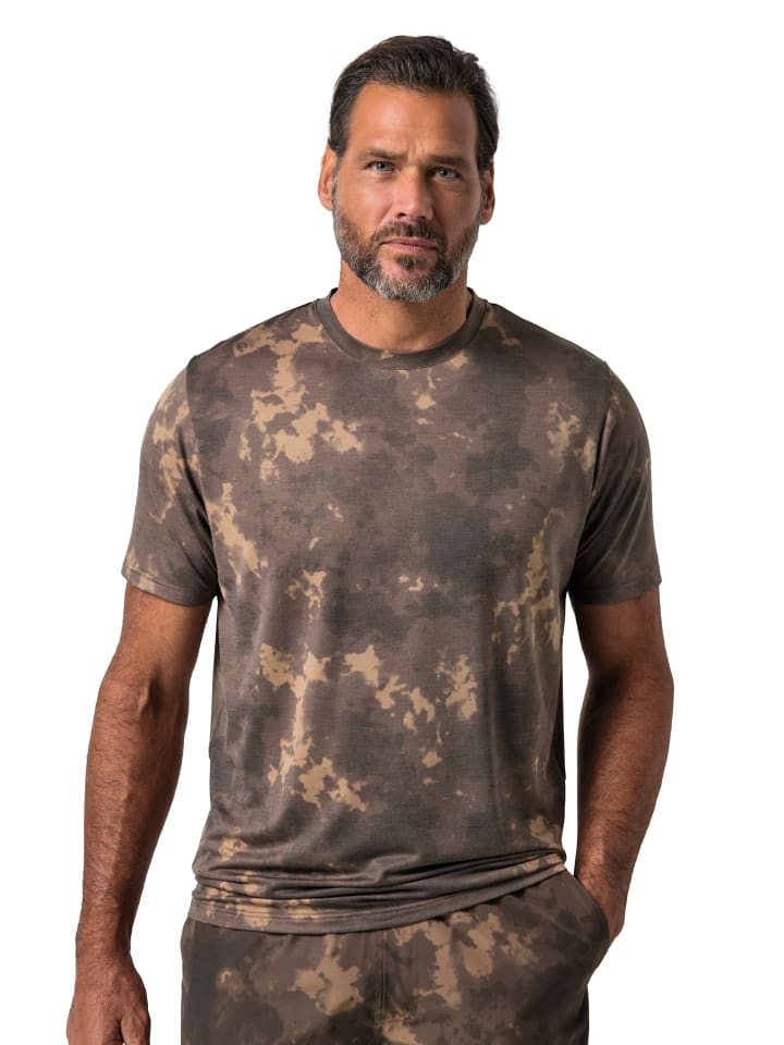 Kurzarm T-Shirt in braungrau