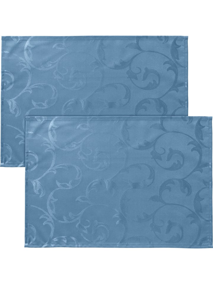 Jacquard Tischset 2er-Pack Greven in blau