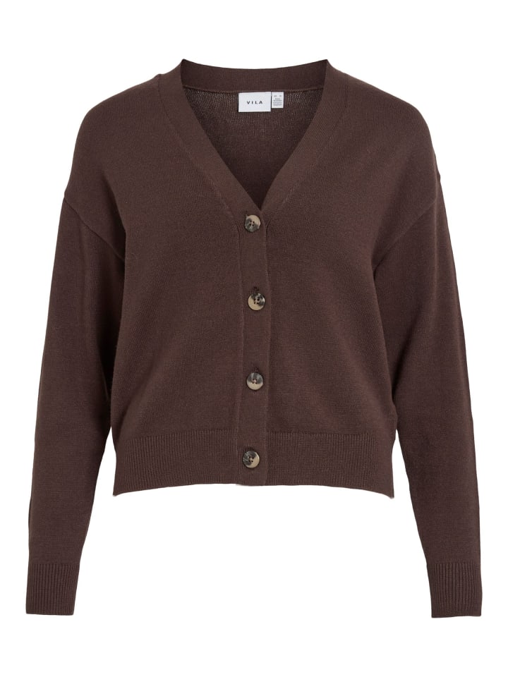Strickjacke in Coffee Bean