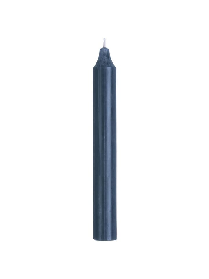 Rustikale Stabkerze 18 cm | Ø 2,2 cm in staubig blau