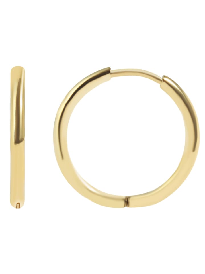 Damen Ohrringe – Klappcreole aus Edelstahl in gold