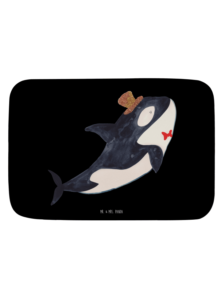 Badematte Orca Zylinder ohne Spruch in Schwarz