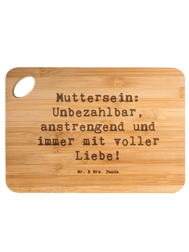 Schneidebrettchen Spruch Mutter Liebe mit Spruch in Braun