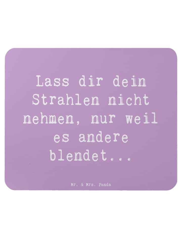 Maus Pad Spruch Selbstvertrauen Strahlen mit Sp... in Lavendeltraum