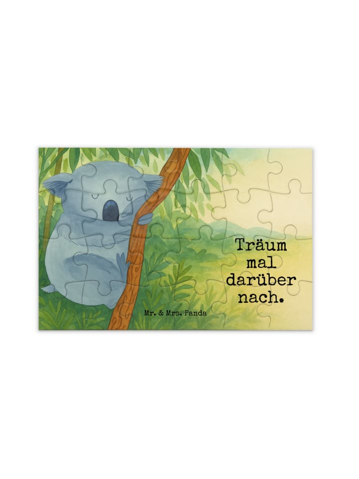 Puzzle Koalabär Design mit Spruch in Weiß