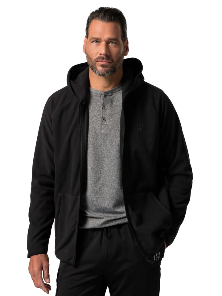 Fleecejacke in schwarz