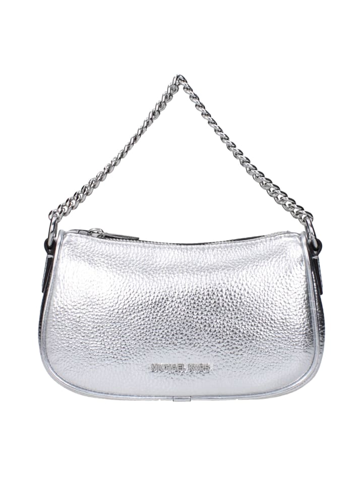 Grau Leder Handtasche