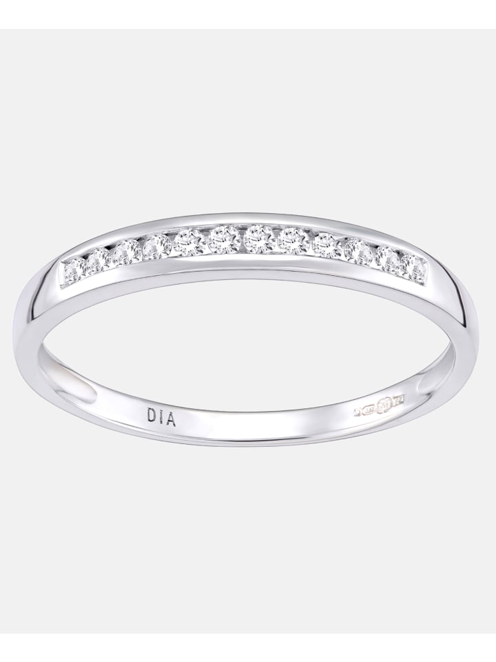 Eternity-Ring aus 375 Weißgold mit Diamant
