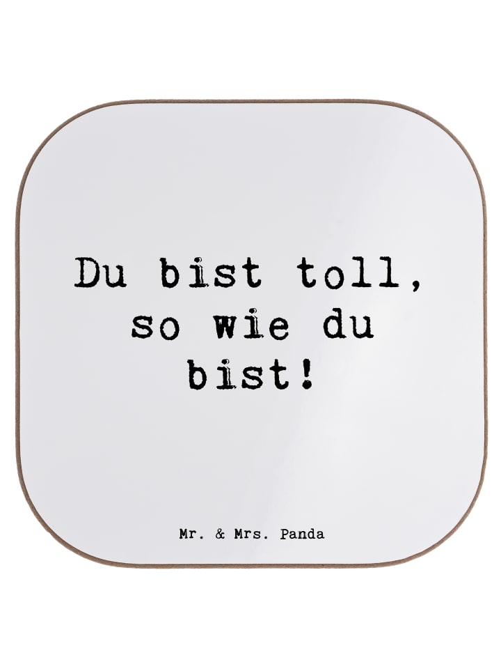 Tisch-Untersetzer Spruch Schulanfang Einzigarti... in Weiß
