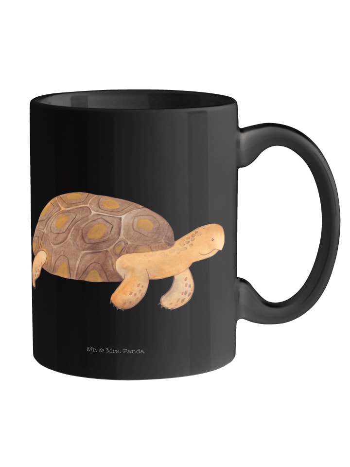 Becher Schildkröte MHerzieren ohne Spruch in Schwarz