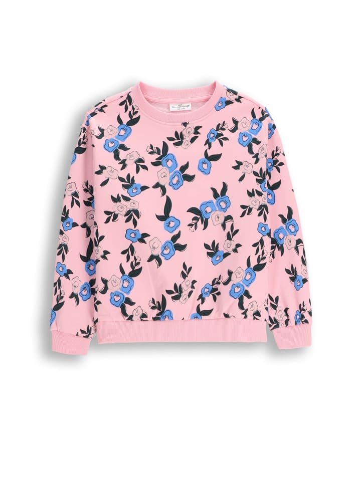 Pullover-Sweatshirt in gedämpftes Rosa