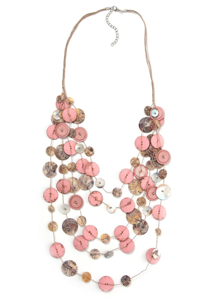 Lange Kette " Jenny " in rosa