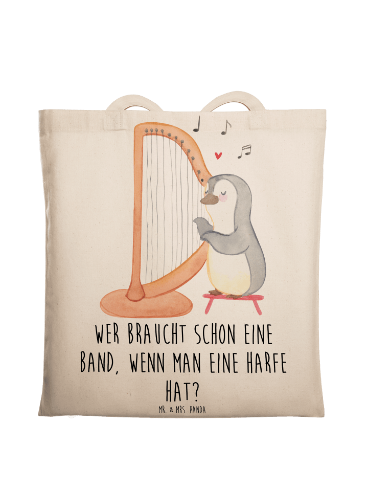 Tragetasche Wer braucht schon eine Band, wenn m... in Creme