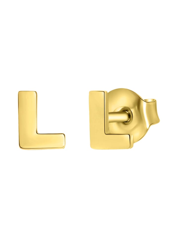 585 Gold Ohrringe "Buchstabe L" Buchstabe