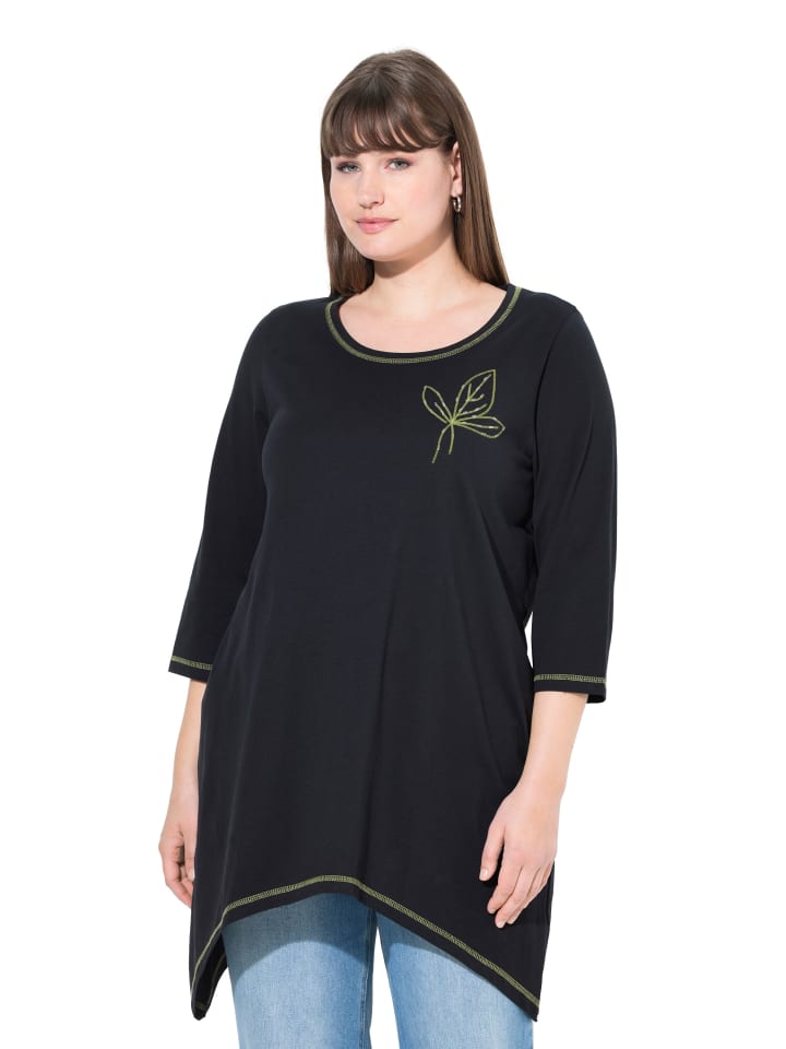 Longshirt in schwarz