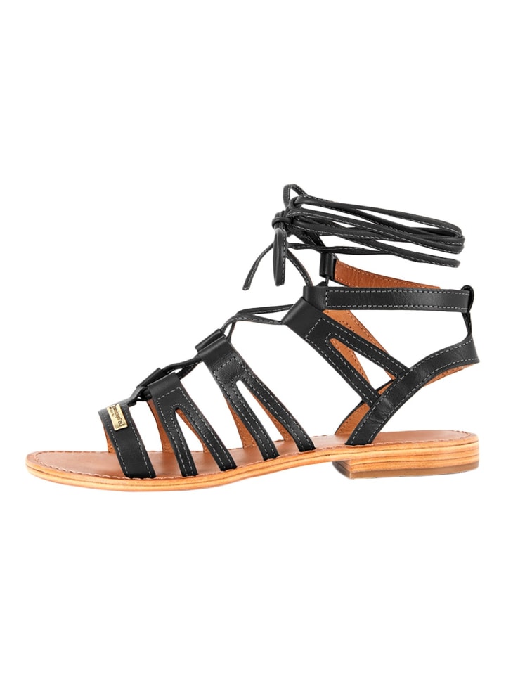 Hercule-Ledersandalen Schwarz