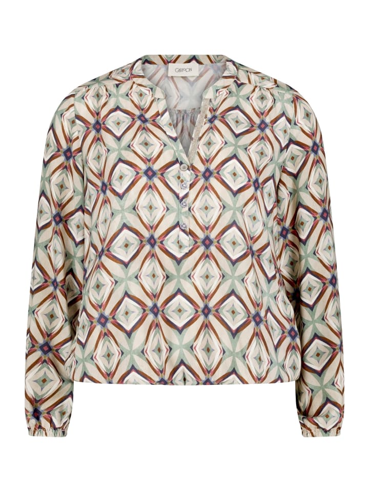 Casual-Bluse mit Muster in Nature/Brown