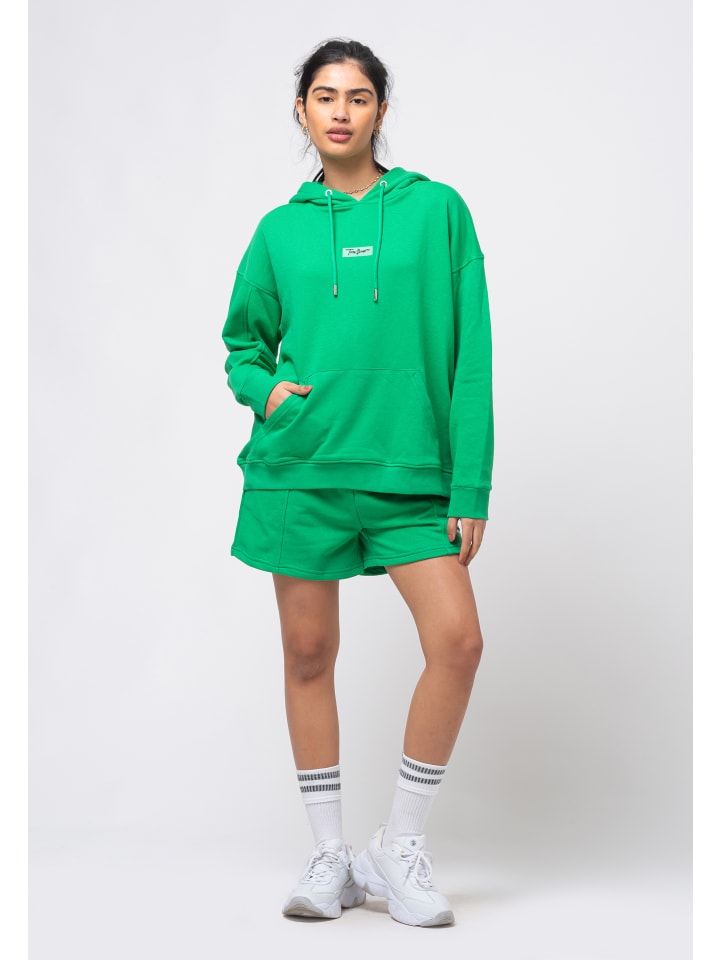 Freizeitanzug WOMEN OVERSIZE FIT SWEATSHIRT AND SHORT SETS in GREEN