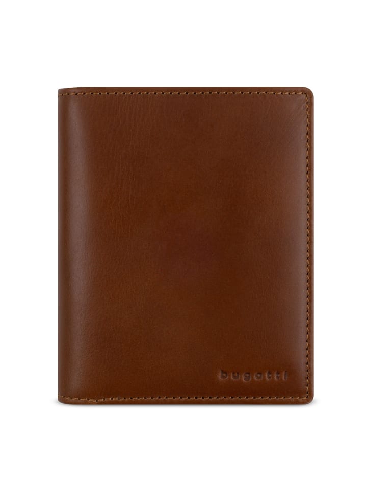 Remo Geldbörse RFID Schutz Leder 10 cm cognac