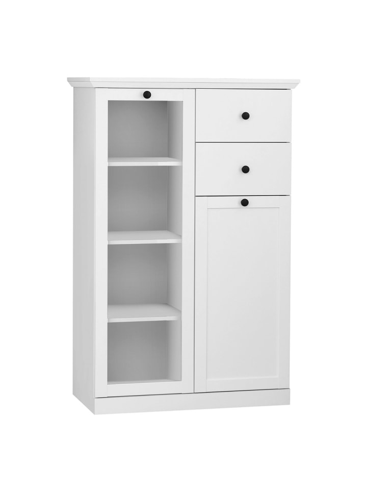 Vitrinenschrank BrandsonBaxter Weiß 81 x 41 cm
