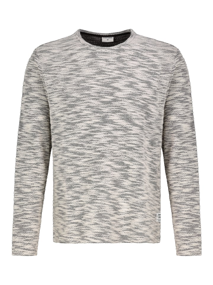 Klassischer Pullover Gestrickt Rundhals Langarm in Dunkelbraun