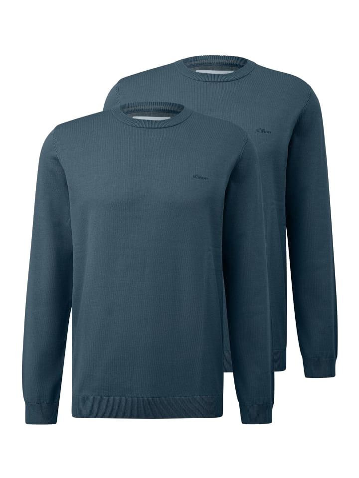 Pullover Basic in Petrol