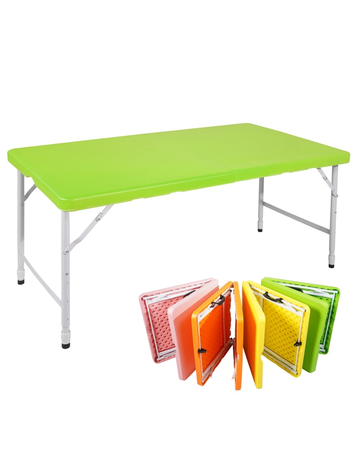 Gartentisch in Grün 25 cm höhenverstellbar 135 kg Tragkraft für Camping