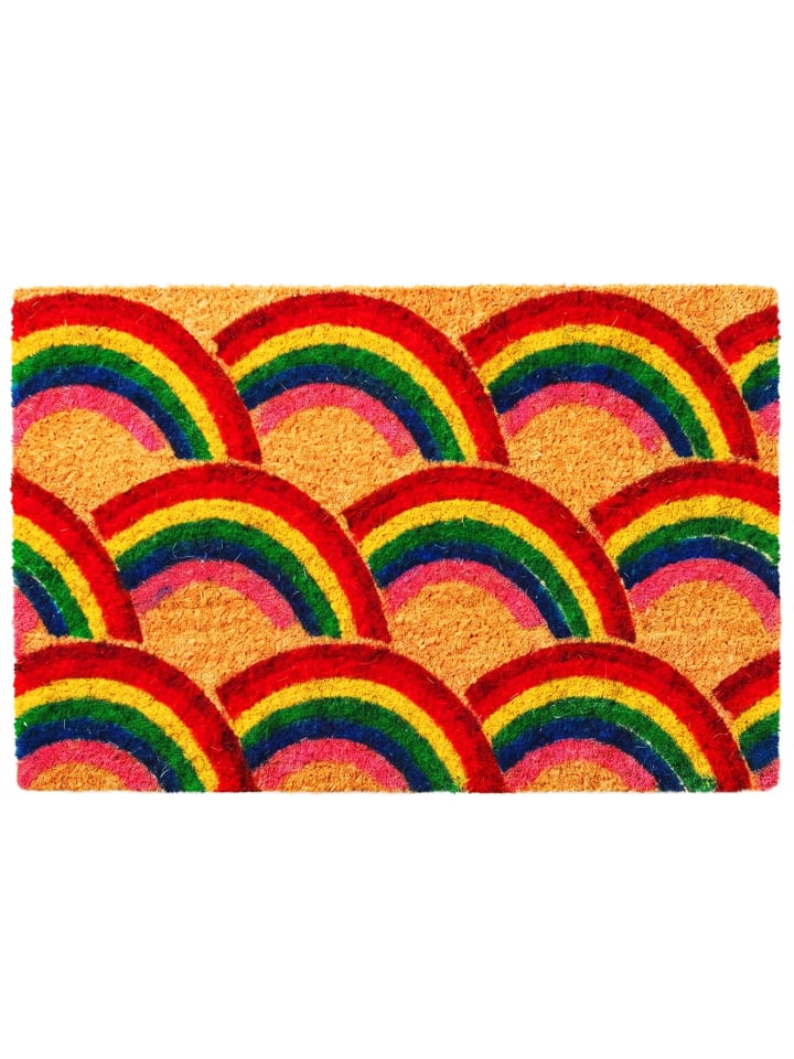 Fußmatte "Regenbogen" in Mehrfarbig - 60 x 40 cm