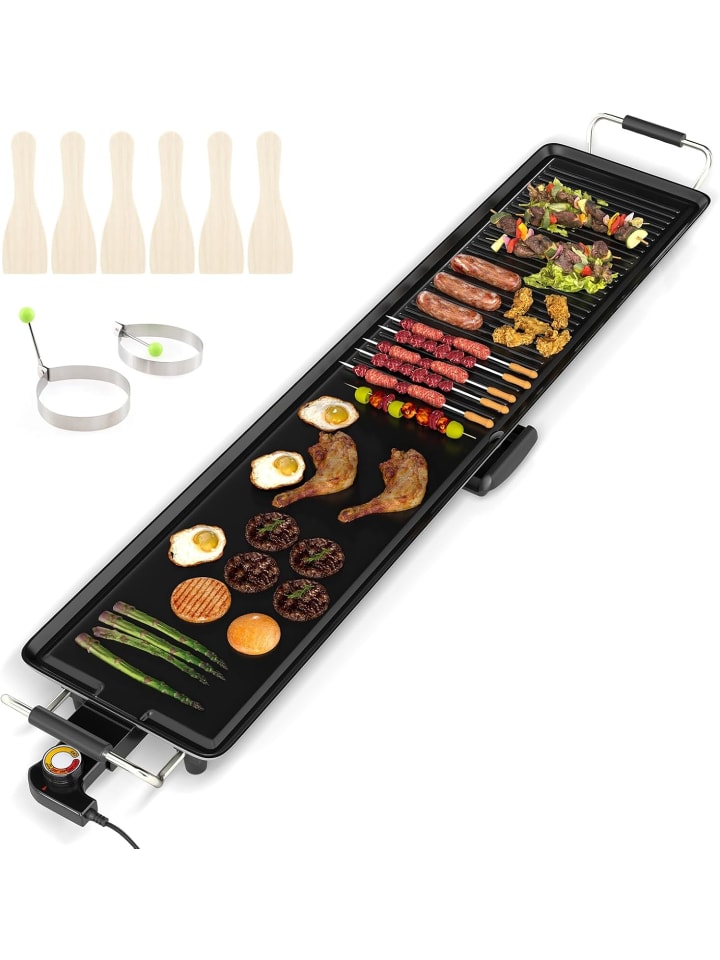 Teppanyaki Grill 1800W Elektrisch 100cm in Schwarz