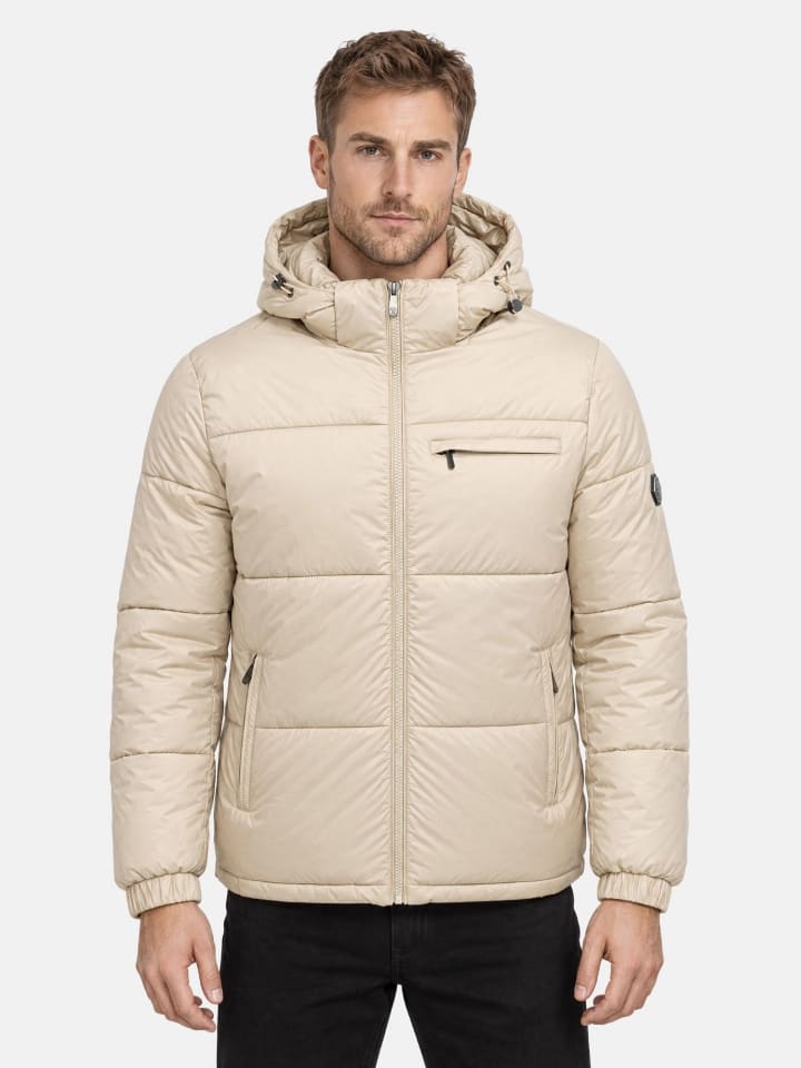 Winterjacke "A814" - mit Kapuze - in Beige
