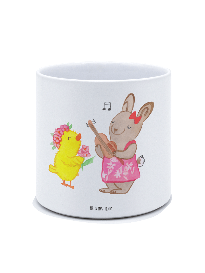Pflanzkübel Ostern Frühlingsgefühle ohne Spruch in Weiß